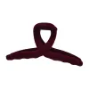 An elegant and retro lady's headwear in wine red suede full image